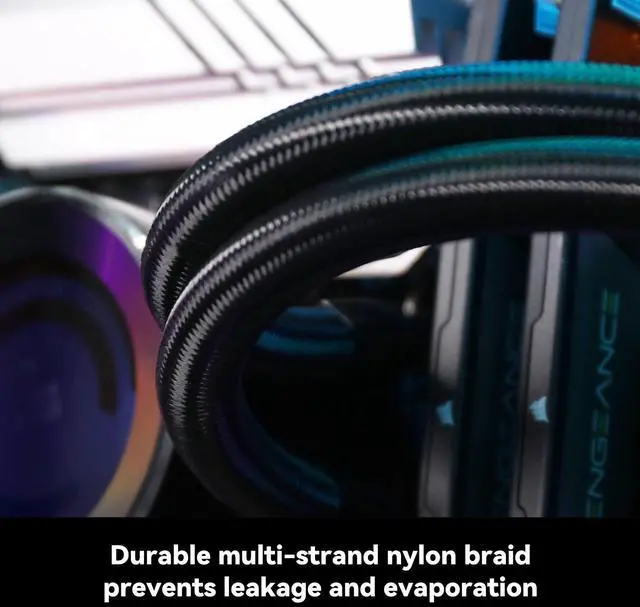 Alt view image 5 of 5 - AUSDOM CPU AIO Liquid Cooler 360mm RGB, 3×120mm PWM Fans Water Cooling System, Compatible with Intel & AMD, Enhanced Cooling Performance, Easy Installation, Quiet Operation