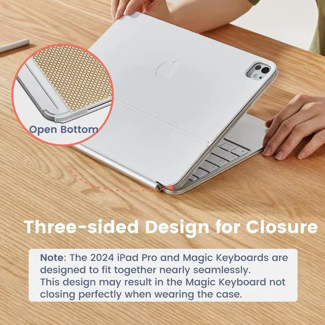 Alt view image 5 of 5 - PITAKA iPad Pro 13 Inch case 2024, Magic Keyboard Compatible Case for iPad Pro M4, Support Apple Pencil Charging, Aramid Fiber Made [MagEZ Case 2 - Canyon Yellow]