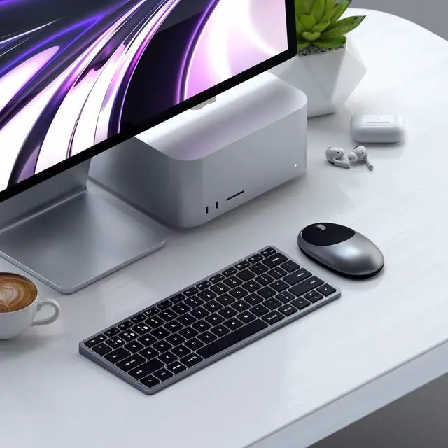 Alt view image 5 of 5 - Satechi Slim X1 Bluetooth Backlit Keyboard & M1 Bluetooth Wireless Mouse - Rechargeable Type-C Port - Compatible with 2022 MacBook Pro/Air M2, 2021 MacBook Pro M1 Pro & Max, 2021 iMac, M1 Mac Mini