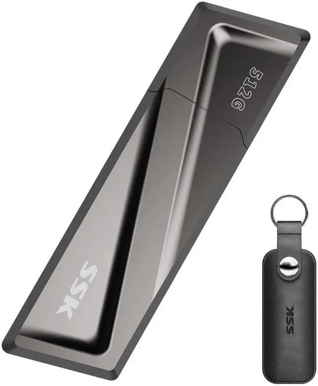 Main image of SSK 512GB USB Flash Drive 550MB/s USB 3.2 Gen2 USB Thumb Drive Fast Transfer Speed Externel Solid State Drive +USB C Adapter USB C Memory Stick for Type C Smartphone,MacBook/Pro/Air Laptop and More