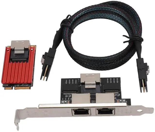 Main image of Dual Port PCIe Gigabit Network Card, 1000M PCI Express Ethernet Adapter, Supports IEEE 802.3 IEEE802.3AD, 1G LAN NIC Card for Windows,Windows Server,Linux