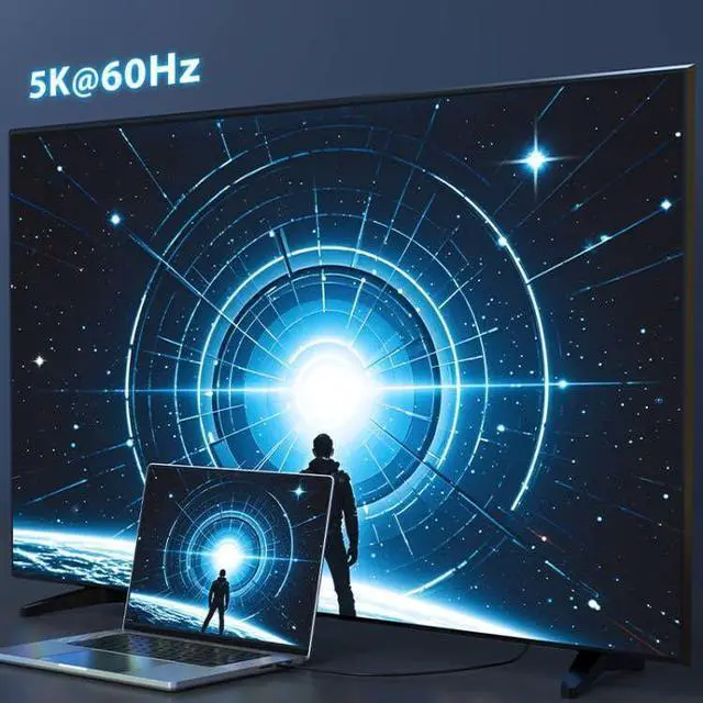 Alt view image 3 of 5 - Thunderbolt 3 Cable 40Gbps/100W/5A, Thunderbolt 3 Cable Compatible with New MacBook Pro, ThinkPad Yoga, Alienware 17 and More (2.3FT/0.7M)