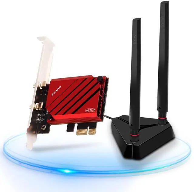 Main image of FENVi PCI-E WiFi 7 Network Card (BE8800pro) BT5.4 BE200 9.3Gbps Gmaing 802.11be Tri-Band PCIe Desktop PC WiFi 7 Adapter Upgrades WiFi 6 WiFi 6E PCIe Card for Windows 11/10 Not Support AMD Motherboards
