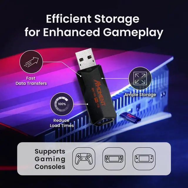 Alt view image 4 of 5 - MMOMENT MK700 1TB USB 3.2 Gen2x1 Flash Drive, Read Speed up to 600MB/s, Write Speed up to 500MB/s,Thumb Drive