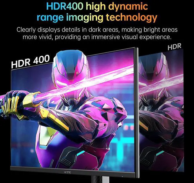Alt view image 3 of 5 - KTC Monitor 27-inch White Gaming Monitor WQHD (2560x1440) Fast IPS, 300Hz (Supports 320Hz via Overclocking) 1ms 144% sRGB High Brightness 450cd/, Low Blue Light, Flicker-Free, 2 x HDMI, 1 x DP H27E6