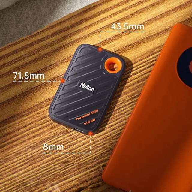 Alt view image 5 of 5 - Netac 1TB Extreme Portable SSD External Solid State Drives Up to 2000MB/s Read 1700MB/s Write Speed, USB 3.2 Gen.2 Business Travel Essential, ZX20