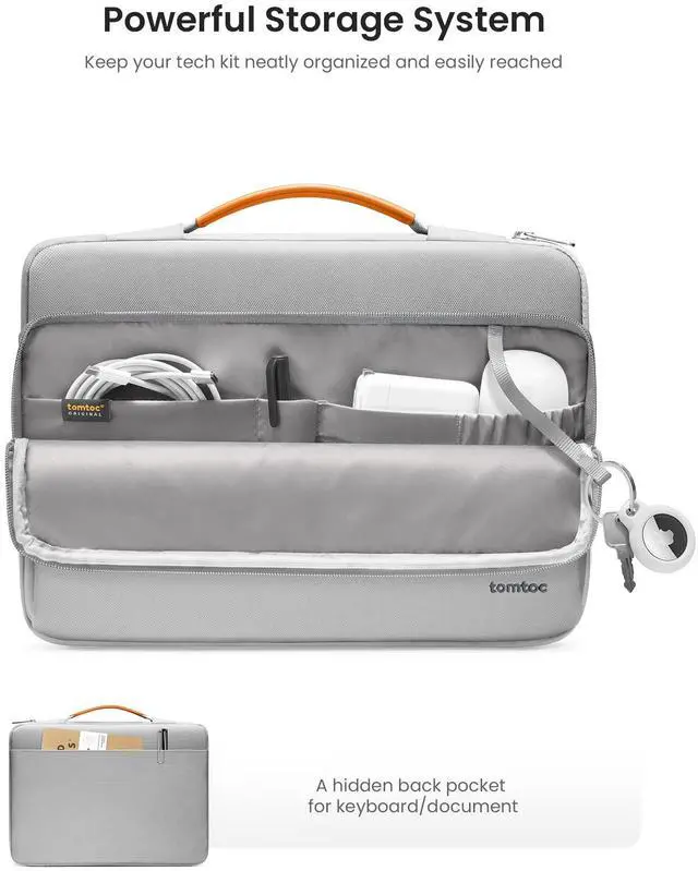 Alt view image 2 of 5 - tomtoc 360 Protective Laptop Carrying Case for 2024 New 16-inch MacBook Pro M4/M3/M2/M1 Pro/Max 2024-2019, Water-Resistant Laptop Bag Sleeve with Accessory Pocket for The New Razer Blade 15