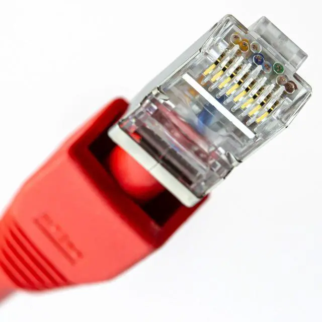 Alt view image 5 of 5 - NTW Cat6 Ethernet Cable Shielded 100 FT RED Plated RJ45 Connector Internet LAN Wire Cable Cord for Modem Router PC Mac Laptop PS2 PS3 PS4 Xbox 360 Patch Panel Faster Than Cat5 Cat5e, 345-S6-100RD