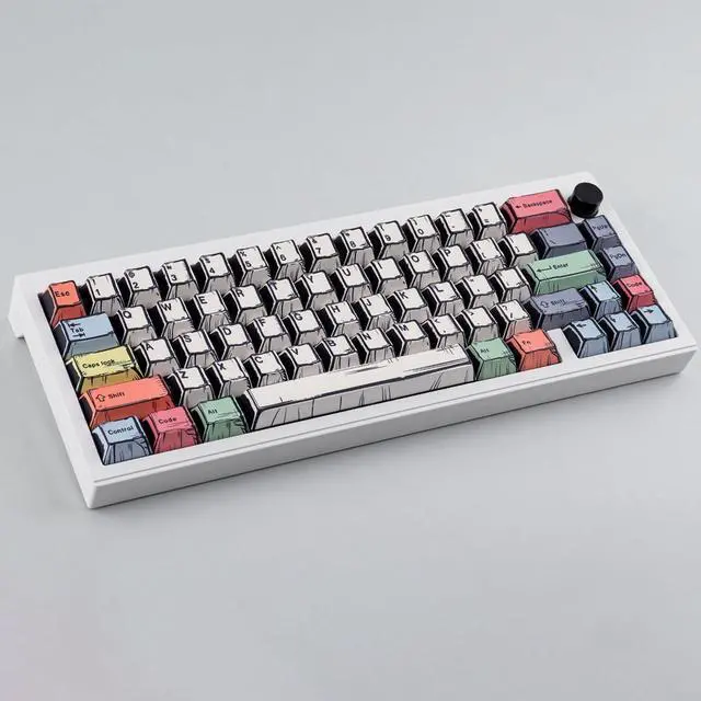 Alt view image 3 of 5 - Tsungup Manga PBT Keycaps,150 Keys Japenese Anime Style Keycap Set Cherry Profile Dye-sub Custom Keycaps Keyboard Key caps for 60%, 65%, 75%, 100% Mechanical Keyboards