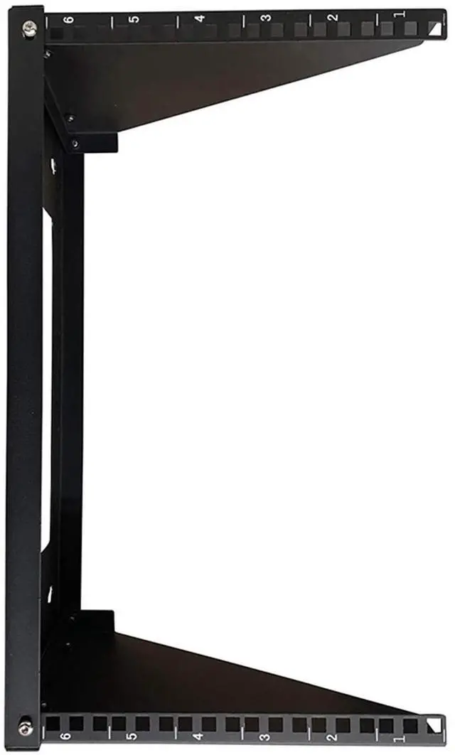 Alt view image 3 of 5 - TECHTOO Wall Mount Rack 6U Vertical & Horizontal Rack 19Inch Wall Mountable Server Rack Heavy Duty Max Load 66-150 LBS Network Open Rack for Patch Panel/Data/AV/IT/Computer & Studio Equipment (6U)