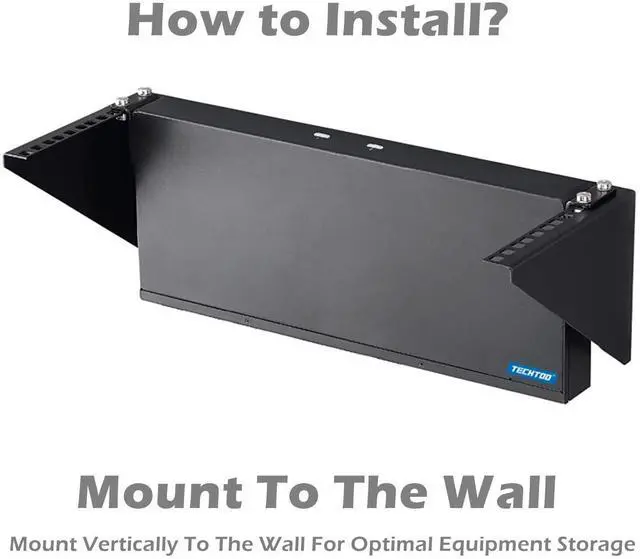 Alt view image 5 of 5 - TECHTOO Wall Mount Rack 6U Vertical & Horizontal Rack 19Inch Wall Mountable Server Rack Heavy Duty Max Load 66-150 LBS Network Open Rack for Patch Panel/Data/AV/IT/Computer & Studio Equipment (6U)