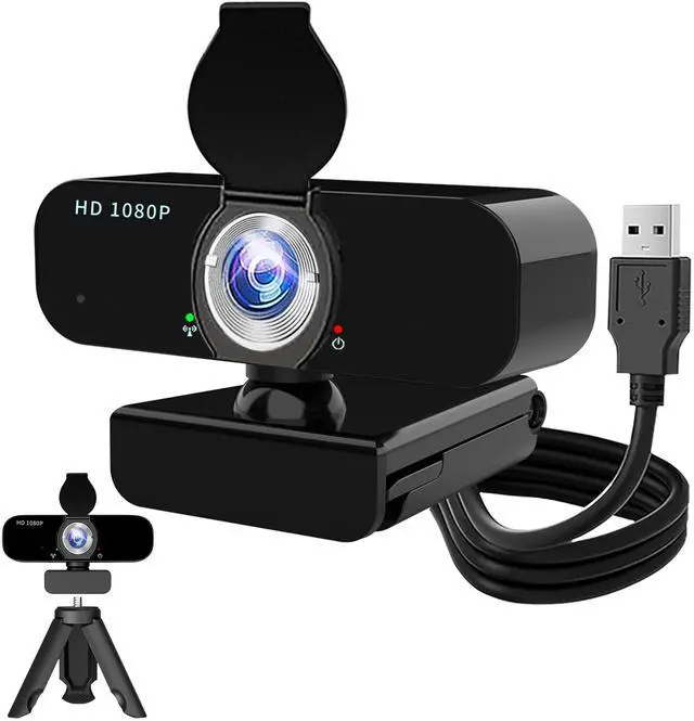 Main image of Webcam for PC,Full HD 1080p Computer Webcam with Noise-Canceling Mic, Tripod, Privacy Cover, Auto Focus/Low Light Correction/Beauty Filter, USB Web Camera for Streaming/Meeting/Online Video/Zoom