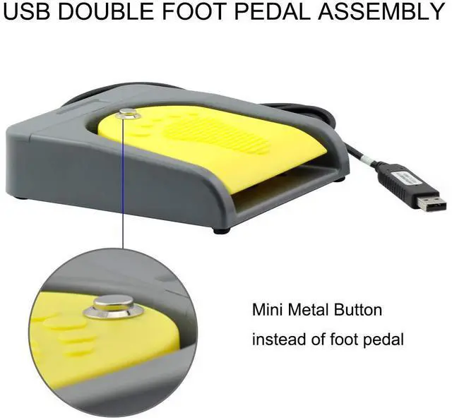 Alt view image 5 of 5 - OLLGEN USB Double Foot Switch Pedal Control 2 Key Assembly Program Video Game Customized PC Keyboard Mouse Multimedia String Action HID