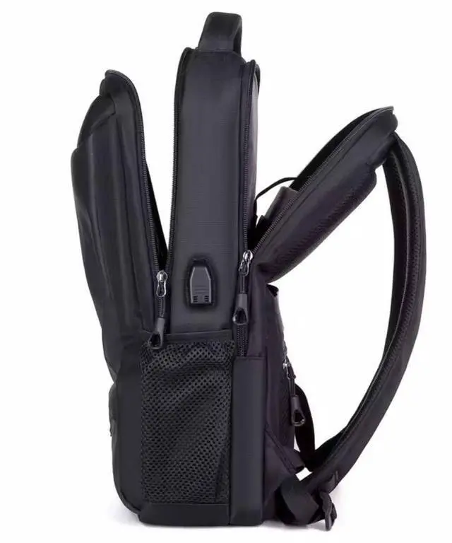 Alt view image 4 of 4 - Laptop Backpack 15.6 Inch Travel USB Port Business Oxford PU Waterproof