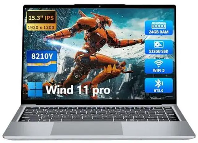 Main image of KUMNOSAL 2025 Gaming Laptop,15.3 Inch Laptop,FHD IPS 1200p Screen,Gaming Laptop i5-8210Y(Up to 3.6GHz) for 24GB RAM 512GB SSD,180 Angle Open WiFi 5 HDMI UHD Graphics Traditional Laptops
