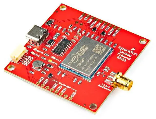 Main image of SparkFun Triband GNSS RTK Breakout - UM980 1408-Channel GNSS Receiver, high Precision RTK Position Module, USB Type C, Board Dimensions: 2.0in. x 2.0in. (50.8mm x 50.8mm)