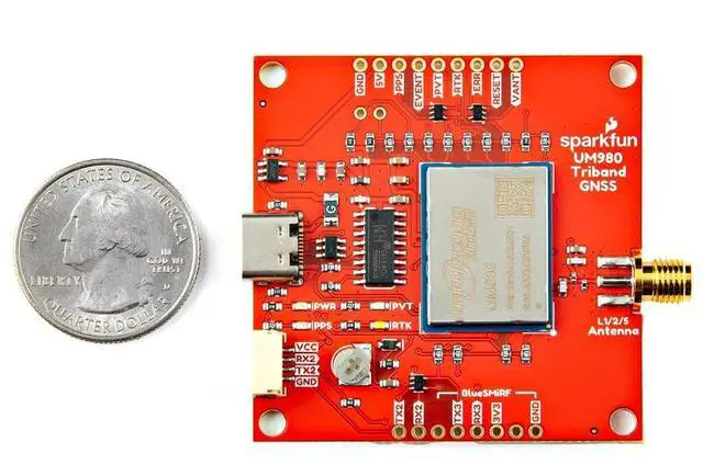 Alt view image 5 of 5 - SparkFun Triband GNSS RTK Breakout - UM980 1408-Channel GNSS Receiver, high Precision RTK Position Module, USB Type C, Board Dimensions: 2.0in. x 2.0in. (50.8mm x 50.8mm)