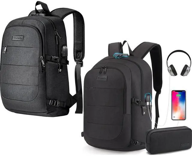 Main image of Tzowla Laptop Backpack for Men Women,Travel Work Security Anti Theft Water Resistant Durable Computer Bookbags with USB Charging Port,Gifts, Fit 14.3/15.6 inch Accessories