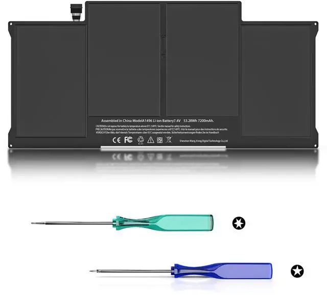 Main image of A1466 A1405 Battery Replacement for MacBook Air 13 inch A1466(Mid 2012,Mid 2013,Early 2014, Early 2015,2017) A1369(Late 2010,Mid 2011 Version) fits A1496 A1377 Battery High Performance 7.6V 55Wh