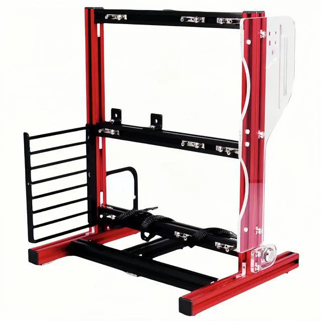 Main image of PC Frame Test Bench, Aluminum Open Air PC Case, DIY Computer Motherboard Case Rack, Water Cooling Fan Frame Chassis for Creative Assembly Support ITX ATX MATX