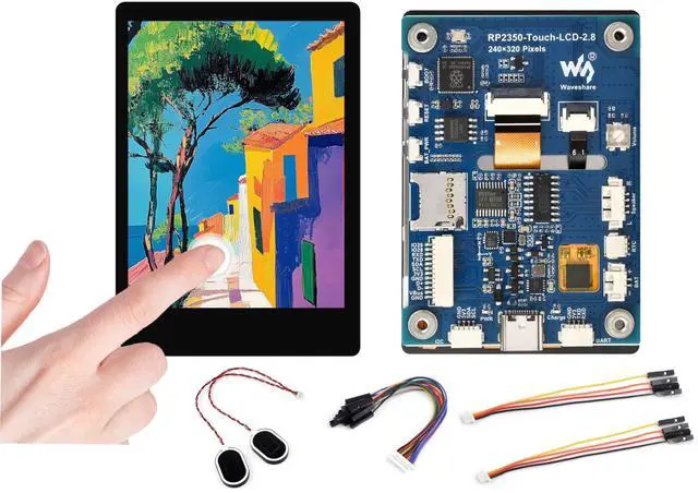 Main image of RP2350 2.8inch Capacitive Touch Display Development Board, 240x320, IPS LCD Screen, 5-Point Touch, SPI Interface, Accelerometer and Gyroscope Sensor, Dual-Core & Dual-Architecture Design