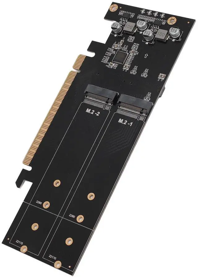 Main image of Quad M.2 NVMe to PCIe 4.0 X16 Adapter, PA04 RTK PCIe Adapter Card, Support 4 NVMe PCIe Protocol SSD, Suitable for M.2 NVMe 2230 2242 2260 2280 22110 SSD
