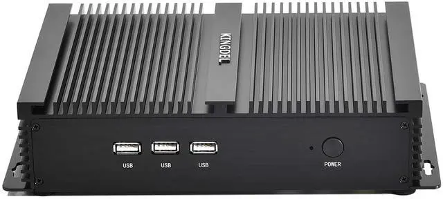 Alt view image 2 of 5 - KINGDEL Fanless Industrial Computer, Mini PC, core i7 8th Gen. CPU, 16GB RAM 512GB NVMe SSD, 4K: 4096 x 2304, HD Port, VGA, 2xCOM RS232, Metal Case