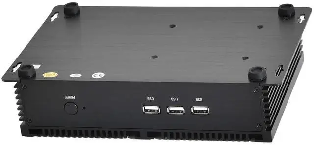 Alt view image 4 of 5 - KINGDEL Fanless Industrial Computer, Mini PC, core i7 8th Gen. CPU, 16GB RAM 512GB NVMe SSD, 4K: 4096 x 2304, HD Port, VGA, 2xCOM RS232, Metal Case