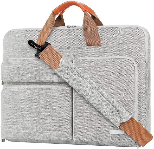 Main image of Lacdo 360° Protective Laptop Shoulder Bag for 13 inch New MacBook Air M4 A3240 2025, M3 A3113, M2 A2681, M1 A2337 A2179 A1932 2024-2018 | 13 inch MacBook Pro M2 M1 A2338 A2251 A2289 Computer Bag, Gray