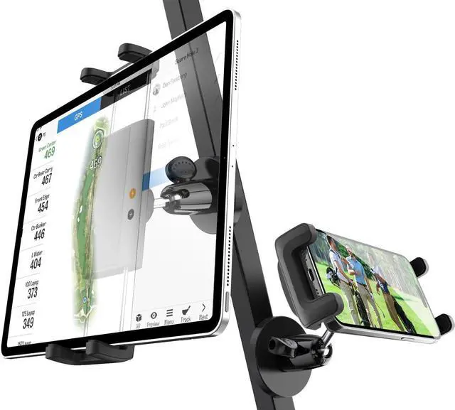 Main image of Charchendo Magnetic Tablet Phone Holder for Golf Cart Fits Club Car, ICON EV, EZGO, Yamaha, Golf Cart iPad Mount with Metal Ball Head Fits iPad Pro 12.9/Air/Mini, Galaxy Z Fold, 4.7-12.9'' Devices