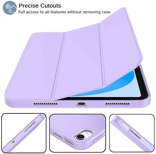 Alt view image 2 of 5 - iMieet iPad (A16) Case 11th Gen/iPad 10th Generation Case [11-Inch 2025/10.9 Inch 2022] with Pencil Holder, Trifold Stand Smart Cover with Soft TPU Back,Auto Wake/Sleep(Clove Purple)