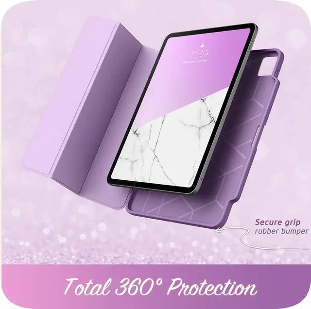 Alt view image 3 of 5 - i-Blason Cosmo Case for New iPad Pro 12.9 Inch (2020 Release), Full-Body Trifold Stand Protective Case Smart Cover with Auto Sleep/Wake & Pencil Holder (Ameth)