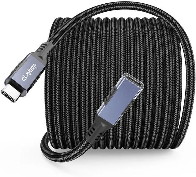 Main image of USB C Extension Cable 20ft Long, Upgraded 4K@60Hz Monitor & 100W Charging & 10Gbps Data Transfer USB-C Extender Male to Female USBC 3.2 Gen2 Type C Cord Braided for Laptop Tablet Mobile Phone and More