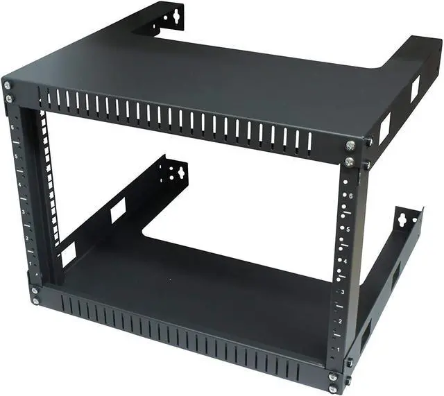 Main image of TECHTOO Wall Mount Rack Open Frame 19Inch Server Equipment Rack Heavy Duty Network Equipment Rack 13.7 Inch Deep - Black (06U)