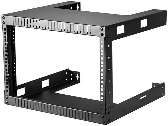 Alt view image 3 of 5 - TECHTOO Wall Mount Rack Open Frame 19Inch Server Equipment Rack Heavy Duty Network Equipment Rack 13.7 Inch Deep - Black (06U)