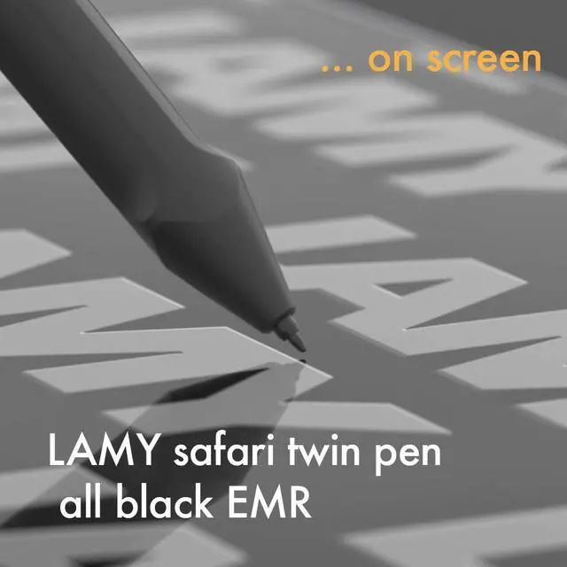 Alt view image 4 of 5 - Lamy Safari Twin Pen All Black EMR - Pc/El