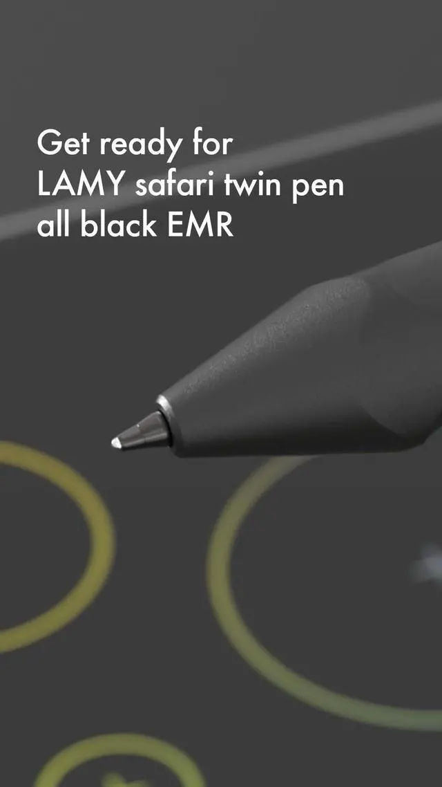 Alt view image 2 of 5 - Lamy Safari Twin Pen All Black EMR - Pc/El