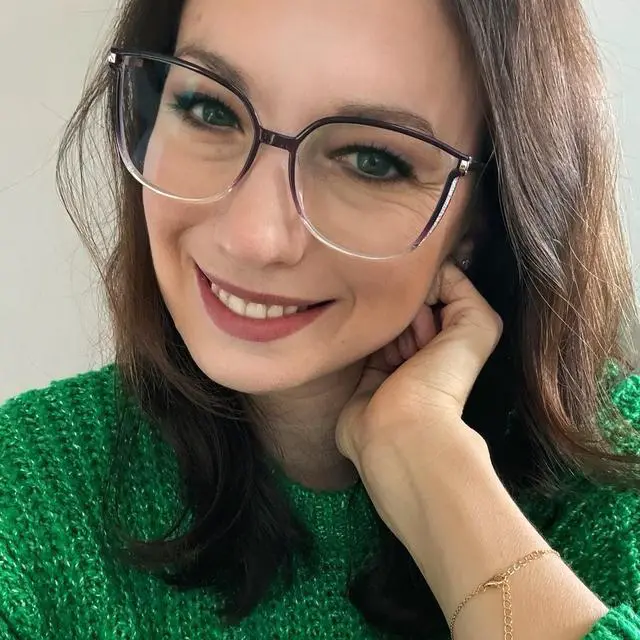 Alt view image 4 of 5 - Zeelool TR90 Cat Eye Glasses Chic Eyewear for Women Blue Light Blocking Glasses Anti Eyestrain Glasses Rodz ZJGT548130-22B Purple-Tortoise