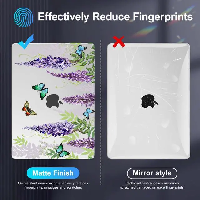 Alt view image 5 of 5 - Mektron Case Compatible with MacBook Air 15.3 inch Printed Cover 2024/2023 M3 A3114 M2 A2941, [Same as Bare MacBook] Protective Hard Shell with Fold Kickstand, Tropical Flowers