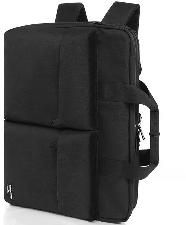 Main image of KINGSLONG 17 17.3 Inch Convertible Laptop Backpack,Laptop Messenger Bag Briefcase Handbag with Shoulder Strap for Men Women, Black