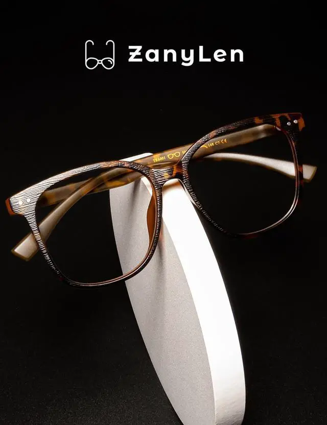 Alt view image 2 of 5 - ZanyLen Blue Light Blocking Glasses Oversized Women/Men Computer Gaming Glasses Square Lightweight TR90 Full Vintage Tortoise Frame Anti Glare/UV400 Clear Lens