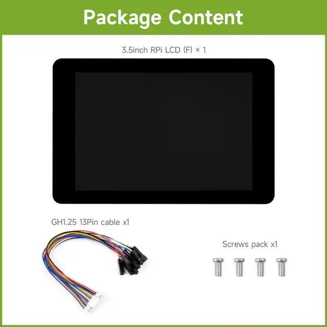 Alt view image 2 of 5 - Waveshare 3.5inch Capacitive Touch Display, Compatible with Raspberry Pi 5/4B/3B, Pi Pico, IPS Panel, 320×480, 5-Point Touch, Immersion Gold Process, Toughened Glass Panel