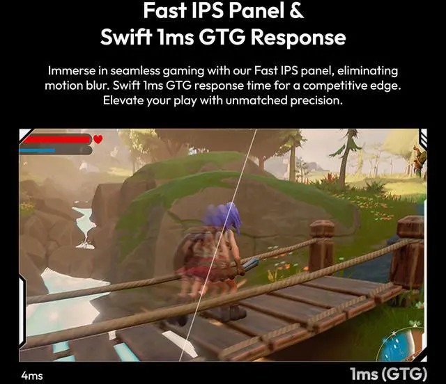 Alt view image 4 of 5 - Pixio PX27U Wave 27 inch 160Hz Refresh Rate 4K 3840x2160p Resolution Fast IPS Panel 1ms GTG Response Time 4K Gaming Monitor with Adaptive Sync