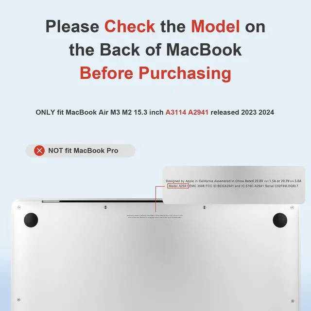 Alt view image 2 of 5 - Loyrina Designed for New MacBook Air 15 inch Case A3241 A3114 A2941, Ultra-Thin Laptop Hard Shell Case for 2025 2024 2023 MacBook Air 15.3" with Keyboard Cover & USB Adapter, Abstract Flowers