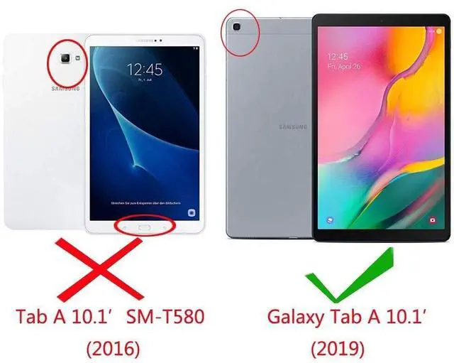 Alt view image 2 of 5 - i-Blason Case Designed for Galaxy Tab A 10.1 (SM-T510/T515) 2019, [Cosmo] Full-Body Protection with Built-in Screen Protector Case for Samsung Galaxy Tab A 10.1 2019 Release (Blue)