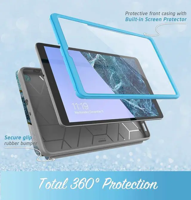 Alt view image 3 of 5 - i-Blason Case Designed for Galaxy Tab A 10.1 (SM-T510/T515) 2019, [Cosmo] Full-Body Protection with Built-in Screen Protector Case for Samsung Galaxy Tab A 10.1 2019 Release (Blue)