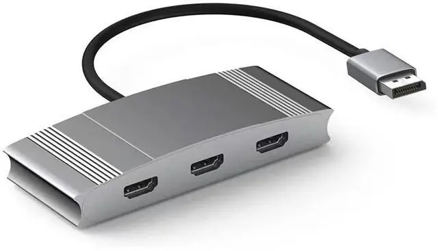 Main image of WJESOG DisplayPort to 3 HDMI Splitter, DP 1.4 to HDMI Multi Monitor 3 Port Support Dual 4K@60Hz Compatible Windows and Mac OS