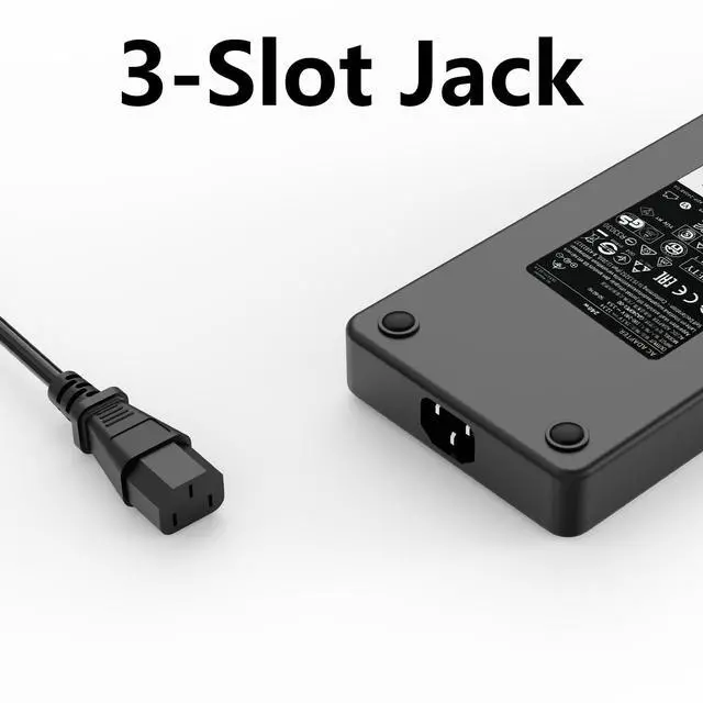 Alt view image 5 of 5 - 240W Charger fit for Dell Precision 7780 7770 7680 7670 Alienware 15 17 R1 R2 R3 R4 R5 M15 M17 M11X M14X M17X G3 G5 G7 PA-9E Laptop Power Supply