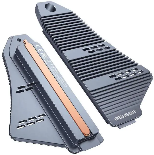 Main image of GRAUGEAR PS5 SSD Heatsink Cover, M.2 NVMe PS5 Heatsink, Shuttle Shaped Design, Heat Dissipation with Heat Pipe Cooler and Aluminum Fin for NVMe M2 PCIe 4.0 [G-PS5HS04] (PS5)