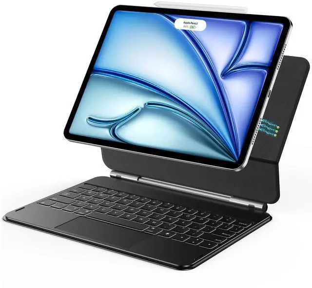Main image of SUYRAKI for iPad Air 11-inch (M3 2025/M2 2024), iPad Pro 11-inch & iPad Air (4th, 5th gen) Keyboard Case with Trackpad, Magic-Style Wireless Backlit Keyboard, Auto-Connect & No Charging Required Tech